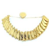 BZ Altın Kaplama 21 Çeyrekli Kadın Bileklik BLK-838 - 3