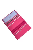 Fuşya Hakiki Deri Spor Dikiş Detaylı Gizli Mıknatıslı Kadın Portföy Cüzdan thumbnail 5