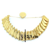 BZ Altın Kaplama 21 Çeyrekli Kadın Bileklik BLK-838 - 5