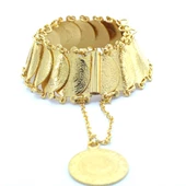 BZ Altın Kaplama 21 Çeyrekli Kadın Bileklik BLK-838 - 1