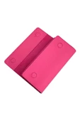 Fuşya Hakiki Deri Spor Dikiş Detaylı Gizli Mıknatıslı Kadın Portföy Cüzdan thumbnail 2