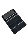 Siyah Hakiki Deri Spor Dikiş Detaylı Gizli Mıknatıslı Kadın Portföy Cüzdan thumbnail 5