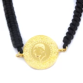 BZ Altın Kaplama İpli Yarım Altın Bileklik BLK-186 - 3