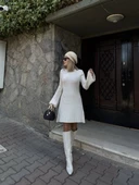 Kadın Triko Fitilli Elbise - 3