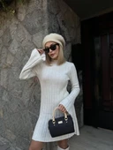 Kadın Triko Fitilli Elbise - 2