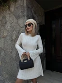 Kadın Triko Fitilli Elbise - 5