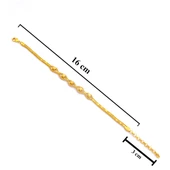 BZ 22 Ayar Altın Kaplama Spor Zarif Dorika Bayan Bileklik BLK-314 - 3