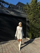 Kadın Triko Fitilli Elbise - 4