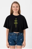 Beyblade Pieces Green Siyah Kadın Crop Tshirt - 1