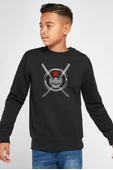 Ghost Of Tsushima Samurai Mask Siyah Çocuk 2ip Sweatshirt - 2