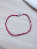 Kırmızı Kum Boncuk Yıldız Figürlü Boncuk Aesthetic Star Vintage Fairycore Soft Y2K Hediyelik Tasarım Kolye - 3