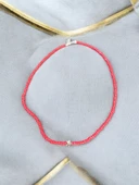 Kırmızı Kum Boncuk Yıldız Figürlü Boncuk Aesthetic Star Vintage Fairycore Soft Y2K Hediyelik Tasarım Kolye - 2