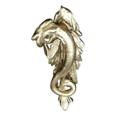Kapı Tokmağı Balıklı Pirinç Döküm Dekoratif Kapı Taktağı - 3