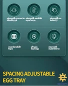 130 Yumurtalık Tam Otomatik Kuluçka Makinesi Wi-Fi Kamera Hediyeli Yedek Motorlu Profesyonel Tavuk Kaz Ördek Bıldırcın G - 4