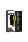 DEMONTE DECOR Pro Mini Açık Gardırop Antrasit-antrasit - 4