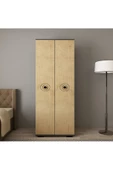 DEMONTE DECOR VALENS (B) 2 KAPAKLI GARDIROP ELBİSE DOLABI ve ÇOK AMAÇLI DOLAP ANTRASİT SAFİRMEŞE - 1