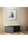 DEMONTE DECOR 3 Raflı, 2 Kapaklı, Şık, Kullanışlı, Minderli Hera Ayakkabılık Antrasit - 2