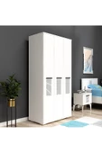 DEMONTE DECOR ASİMO C 3 KAPAKLI GARDIROP BEYAZ - 2