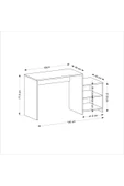 DEMONTE DECOR 2 Raflı Karen Çalışma Masası Safirmeşe - 5
