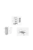 DEMONTE DECOR Norra Çocuk Genç Odası Takımı (B-H-L) Beyaz-Altın - 7