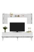 DEMONTE DECOR VANNESSA 180 CM  TV ÜNİTESİ TAKIMI BEYAZ-GÜMÜŞ - 4