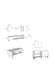 DEMONTE DECOR Sinta 180 Cm Şömineli(B) Tv Ünitesi, Konsol(KX180) Ve Orta Sehpa Salon Takımı Beyaz-beyaz - 2