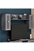 DEMONTE DECOR NİLL ŞÖMİNELİ TV ÜNİTESİ TAKIMI ANTRASİT GÜMÜŞ - 6