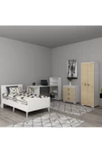 DEMONTE DECOR Nirvanna Çocuk Genç Odası Takımı (L-P-S-B) Beyaz-safirmeşe - 1