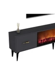 DEMONTE DECOR Sinta 180 Cm Şömineli (B) Tv Ünitesi Takımı Antrasit-antrasit - 5