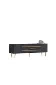 DEMONTE DECOR DEKOLP2DD TV SEHPASI ANTRASİT-ALTIN - 4