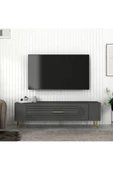 DEMONTE DECOR RETROL3DD TV SEHPASI ANTRASİT-ALTIN - 1