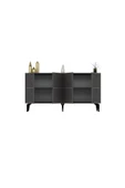 DEMONTE DECOR MERRLİN TV ÜNİTESİ,KONSOL ve ORTA SEHPA 3'LÜ SALON TAKIMI ANTRASİT-CEVİZ - 5