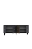 DEMONTE DECOR Verydd 2'li Salon Takımı 180 Cm Konsol (KX180) Ve Tv Sehpası Antrasit-ceviz - 7