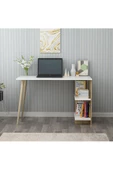 DEMONTE DECOR Elas Çalışma Masası Beyaz Safir-meşe - 1