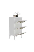 DEMONTE DECOR NORRA (H) 3 Kapaklı Etejer-şifonyer BEYAZ-ALTIN - 6