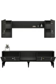 DEMONTE DECOR MADERA TV ÜNİTESİ,KONSOL ve ORTA SEHPA 3'LÜ SALON TAKIMI ANTRASİT-GÜMÜŞ - 6