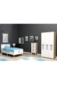 DEMONTE DECOR Assimo Çocuk Genç Odası Takımı (H-L-C) Safirmeşe-Beyaz - 1