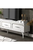 DEMONTE DECOR VANNESSA 180 CM  TV ÜNİTESİ TAKIMI BEYAZ-GÜMÜŞ - 3