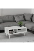 DEMONTE DECOR Sinta 180 Cm Şömineli(B) Tv Ünitesi, Konsol(KX180) Ve Orta Sehpa Salon Takımı Beyaz-beyaz - 7