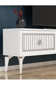DEMONTE DECOR NİLL ŞÖMİNELİ TV SEHPASI BEYAZ-GÜMÜŞ - 3