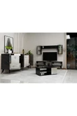 DEMONTE DECOR BORAA TV ÜNİTESİ, ORTA SEHPA VE  KONSOL 3'LÜ SALON TAKIMI ROYALMERMER-EFESMERMER-GÜMÜŞ - 2