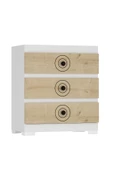 DEMONTE DECOR VALENS (S) 3 ÇEKMECELİ ÇOK AMAÇLI DOLAP, ŞİFONYER BEYAZ SAFİRMEŞE - 3
