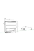 DEMONTE DECOR VALENS (S) 3 ÇEKMECELİ ÇOK AMAÇLI DOLAP, ŞİFONYER BEYAZ SAFİRMEŞE - 7