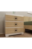 DEMONTE DECOR VALENS (S) 3 ÇEKMECELİ ÇOK AMAÇLI DOLAP, ŞİFONYER BEYAZ SAFİRMEŞE - 4