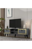DEMONTE DECOR LİİDYA TV SEHPASI (ALT MODÜL) ANTRASİT-ALTIN - 2