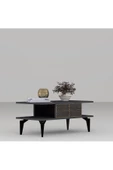 DEMONTE DECOR MERRLİN TV ÜNİTESİ,KONSOL ve ORTA SEHPA 3'LÜ SALON TAKIMI ANTRASİT-CEVİZ - 7