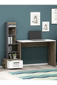 DEMONTE DECOR ASİMO KİTAPLIKLI ÇALIŞMA MASASI (P) CEVİZ-BEYAZ-ANTRASİT - 2