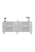 DEMONTE DECOR Sinta 180 Cm Şömineli(B) Tv Ünitesi, Konsol(KX180) Ve Orta Sehpa Salon Takımı Beyaz-beyaz - 6