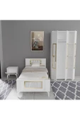 DEMONTE DECOR Norra Çocuk Genç Odası Takımı (C-L-G) Beyaz-altın - 2
