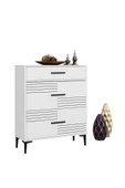 DEMONTE DECOR ALBERRTO ÇEKMECELİ ,2 KAPAKLI ŞİFONYER BEYAZ - 6